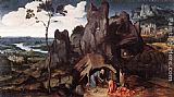 Joachim Patenier Canvas Paintings - St Jerome in the Desert
